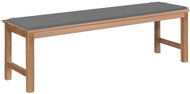 SHUMEE Zahradní lavice s šedou poduškou 150 cm teak 3062839 - Zahradní lavice