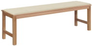 SHUMEE Zahradní lavice s krémovou poduškou 150 cm teak 3062840 - Zahradní lavice
