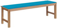 SHUMEE Zahradní lavice s modrou poduškou 150 cm teak 3062842 - Zahradní lavice