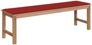 SHUMEE Zahradní lavice s červenou poduškou 150 cm teak 3062844 - Zahradní lavice