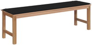 SHUMEE Zahradní lavice s černou poduškou 150 cm teak 3062845 - Zahradní lavice