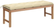 SHUMEE Zahradní lavice s krémově bílou poduškou 150 cm teak 3062855 - Zahradní lavice