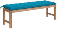 SHUMEE Zahradní lavice se světle modrou poduškou 150 cm teak 3062857 - Zahradní lavice