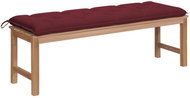 SHUMEE Zahradní lavice s vínovou poduškou 150 cm teak 3062862 - Zahradní lavice