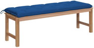 SHUMEE Zahradní lavice s modrou poduškou 150 cm teak 3062863 - Zahradní lavice