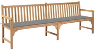 SHUMEE Zahradní lavice s šedou poduškou 240 cm teak 3062890 - Zahradní lavice