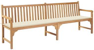 SHUMEE Zahradní lavice s krémovou poduškou 240 cm teak 3062891 - Zahradní lavice