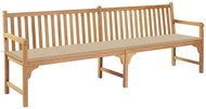 SHUMEE Zahradní lavice s béžovou poduškou 240 cm teak 3062892 - Zahradní lavice