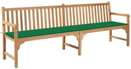 SHUMEE Zahradní lavice se zelenou poduškou 240 cm teak 3062894 - Zahradní lavice