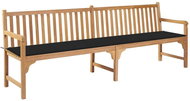 SHUMEE Zahradní lavice s černou poduškou 240 cm teak 3062896 - Zahradní lavice