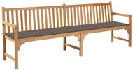 SHUMEE Zahradní lavice s taupe poduškou 240 cm teak 3062897 - Zahradní lavice
