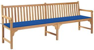 SHUMEE Zahradní lavice s královsky modrou poduškou 240 cm teak 3062899 - Zahradní lavice