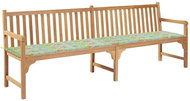 SHUMEE Zahradní lavice poduška se vzorem listů 240 cm teak 3062901 - Zahradní lavice