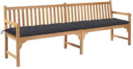 SHUMEE Zahradní lavice s antracitovou poduškou 240 cm teak 3062904 - Zahradní lavice