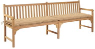 SHUMEE Zahradní lavice s béžovou poduškou 240 cm teak 3062907 - Zahradní lavice