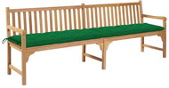 SHUMEE Zahradní lavice se zelenou poduškou 240 cm teak 3062909 - Zahradní lavice