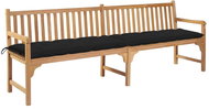 SHUMEE Zahradní lavice s černou poduškou 240 cm teak 3062911 - Zahradní lavice
