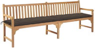 SHUMEE Zahradní lavice s taupe poduškou 240 cm teak 3062912 - Zahradní lavice