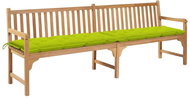 SHUMEE Zahradní lavice s jasně zelenou poduškou 240 cm teak 3062915 - Zahradní lavice