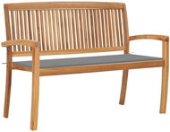 SHUMEE Stohovatelná lavice s poduškou 128,5 cm teak 3063280 - Zahradní lavice