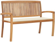 SHUMEE Stohovatelná lavice s poduškou 128,5 cm teak 3063281 - Zahradní lavice