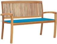 SHUMEE Stohovatelná lavice s poduškou 128,5 cm teak 3063283 - Zahradní lavice
