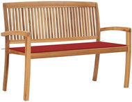 SHUMEE Stohovatelná lavice s poduškou 128,5 cm teak 3063285 - Zahradní lavice