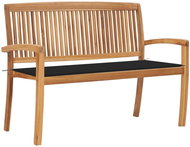 SHUMEE Stohovatelná lavice s poduškou 128,5 cm teak 3063286 - Zahradní lavice