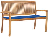 SHUMEE Stohovatelná lavice s poduškou 128,5 cm teak 3063289 - Zahradní lavice