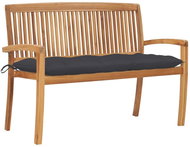 SHUMEE Stohovatelná lavice s poduškou 128,5 cm teak 3063294 - Zahradní lavice