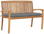 SHUMEE Stohovatelná lavice s poduškou 128,5 cm teak 3063295 - Zahradní lavice
