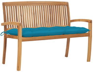 SHUMEE Stohovatelná lavice s poduškou 128,5 cm teak 3063298 - Zahradní lavice