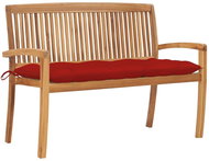 SHUMEE Stohovatelná lavice s poduškou 128,5 cm teak 3063300 - Zahradní lavice