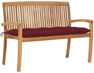 SHUMEE Stohovatelná lavice s poduškou 128,5 cm teak 3063303 - Zahradní lavice