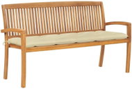 SHUMEE Stohovatelná lavice s poduškou 159 cm teak 3063323 - Zahradní lavice