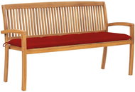 SHUMEE Stohovatelná lavice s poduškou 159 cm teak 3063327 - Zahradní lavice