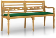 SHUMEE Lavice Batavia s Zelená poduškou 150 cm teak 3100831 - Zahradní lavice