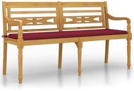 SHUMEE Lavice Batavia s vínovou poduškou 150 cm teak 3100835 - Zahradní lavice