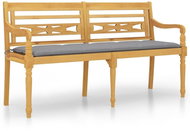 SHUMEE Lavice Batavia s šedou poduškou 150 cm teak 3100842 - Zahradní lavice