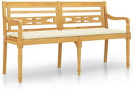 SHUMEE Lavice Batavia s krémovou poduškou 150 cm teak 3100843 - Zahradní lavice