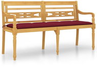 SHUMEE Lavice Batavia s vínovou poduškou 150 cm teak 3100850 - Zahradní lavice