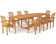 SHUMEE Set zahradního nábytku 9dílný teak 3059619 - Zahradní nábytek