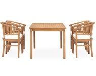 SHUMEE Set zahradního nábytku 5dílný s poduškami teak 3060018 - Zahradní nábytek