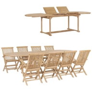SHUMEE Set zahradního nábytku 9dílný 180–280 x 100 x 75 cm teak 44680 - Zahradní nábytek