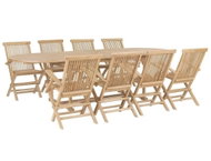 SHUMEE Set zahradního nábytku 9dílný 180–280 x 100 x 75 cm teak 44681 - Zahradní nábytek