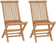 Zahradní židle SHUMEE Židle zahradní, teak 315441 - 2ks v balení - Zahradní židle