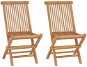 SHUMEE Židle zahradní, teak 315441 - 2ks v balení - Zahradní židle