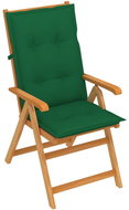 SHUMEE Křeslo zahradní se zelenými poduškami, teak 3062366 - Zahradní křeslo