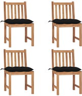 SHUMEE Židle zahradní s poduškami teak 3073110 - 4ks v balení - Zahradní židle