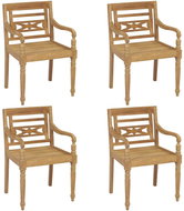 SHUMEE Židle zahradní BATAVIA, teak 3073292 - 4ks v balení - Zahradní židle